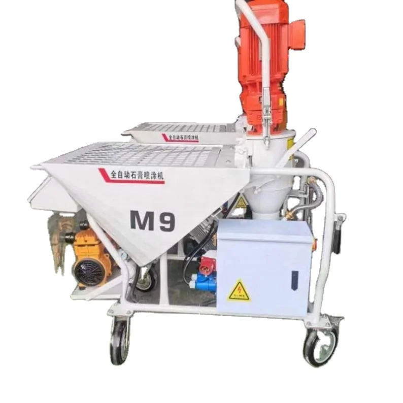 Hot Selling New Condition Pump Motor Engine Home Use Cement Gypsum Fully Automatic Electric M9 Wall Plastering Spraying Machine