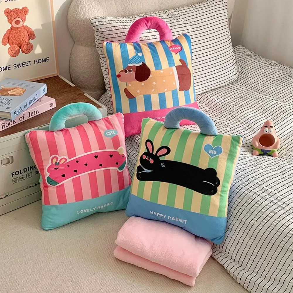 2026 NEW 2-in-1 Pillow Blanket Thickened Fleece Throw Pillow Sofa Cushion Napping Pillow for Office Home Decor