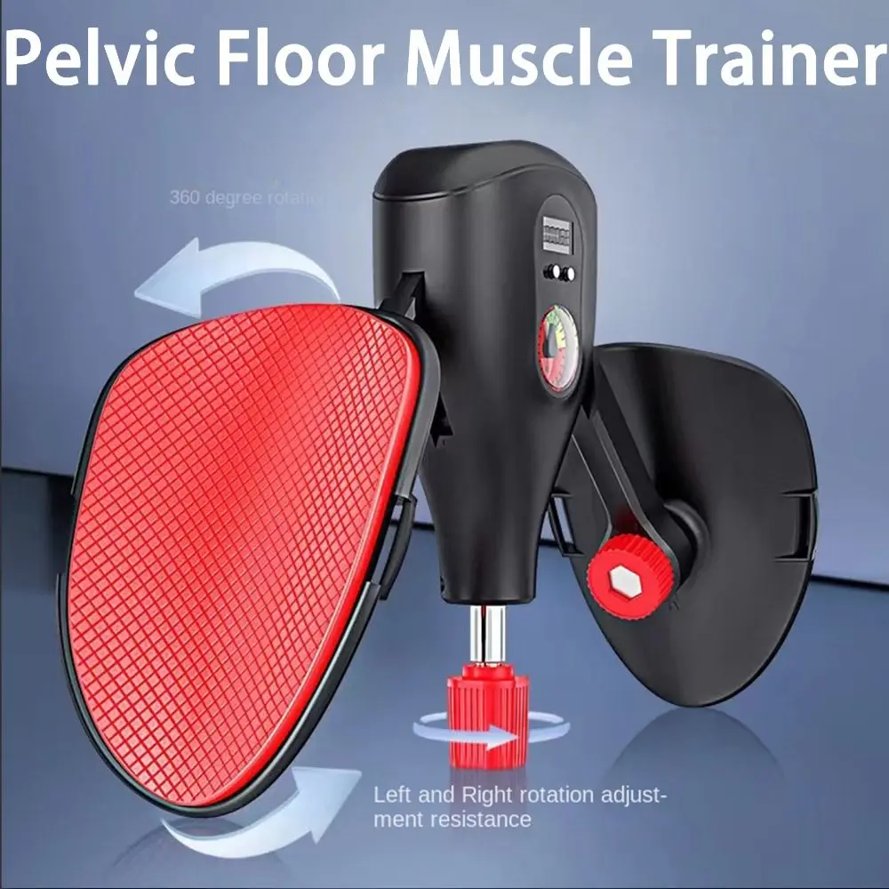 Women Pelvic Floor Muscle Trainer 360° Rotating Men Inner Thigh Exerciser Visual Adjustable Hip Leg Trainer Inner Hip Trainer