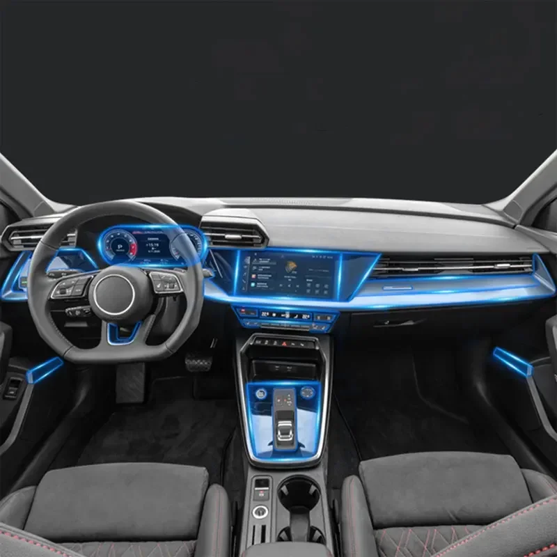 TPU Protective Film For Audi A3 8Y S3 2020 2021Car Interior Central Console Gear Dashboard Panel Navigation Screen  Accessories