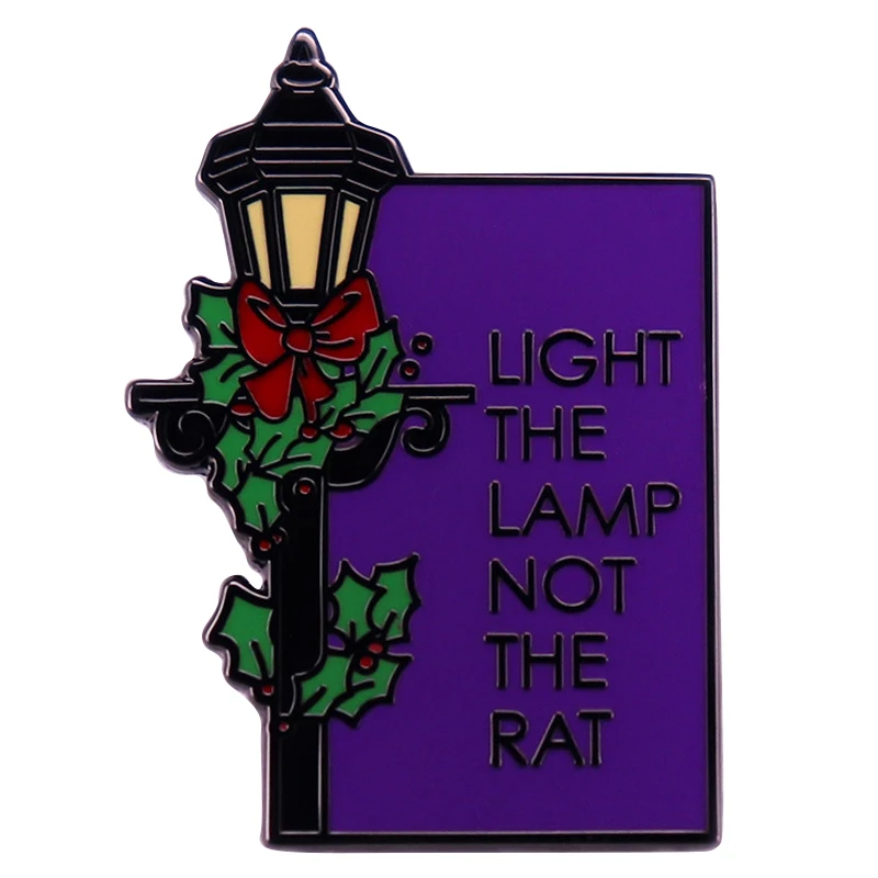 A2521 Light the lamp not the rat Enamel Pins for Backpacks Brooch For Women Badges Jewelry Clothing Accessories Gift for Friends