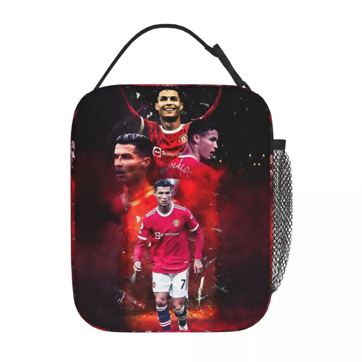 CR7 Football Legend Insulated Lunch Bag Leakproof Lunch Container Thermal Bag Tote Lunch Box Work Picnic Food Bag