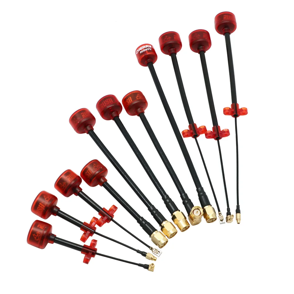 Rush Cherry Antenna FPV 5.8G Antenna LHCP RHCP SMA MMCX UFL Adattatore connettore antenna a lungo raggio Stubby per drone da corsa