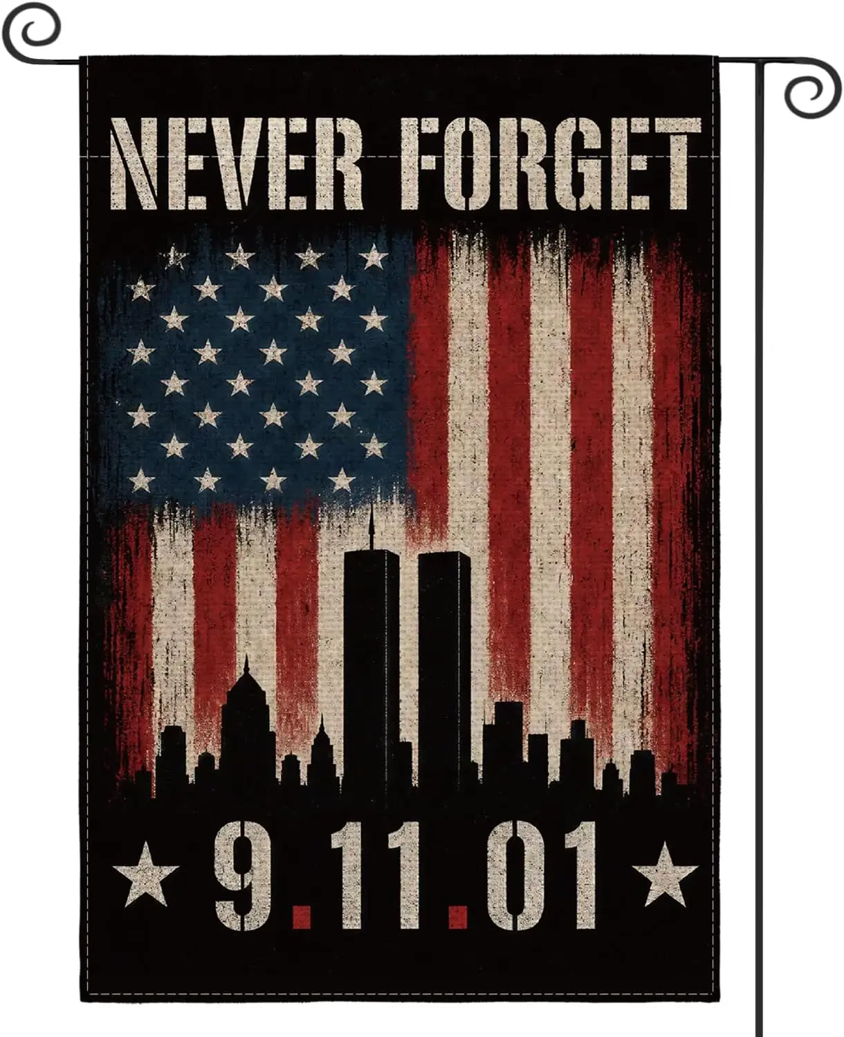 AVOIN colorlife 911 Never Forget Patriot Day Garden Flag 12x18 Inch | Double Sided, Weather & Fade Resistant, Yard Outdo llp