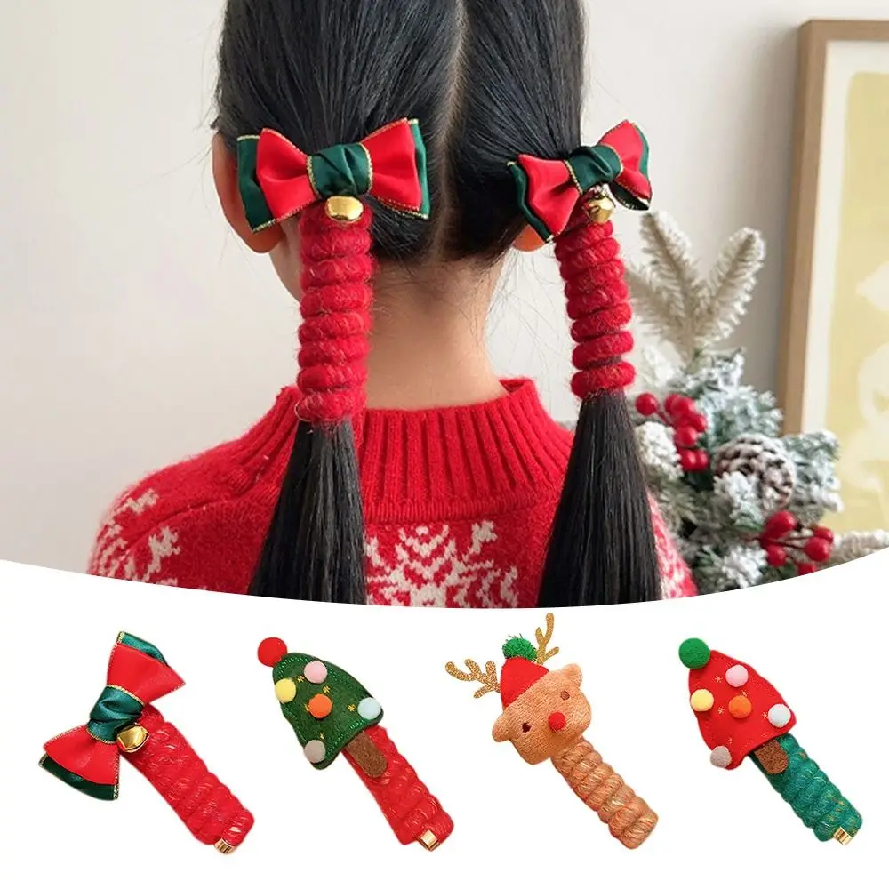

Hair Band Kids Children Telephone Wire Hair Ties Ponytails Hair Accessories Xmas Gift Spiral Coil Bands Headband Plush Hair Rope
