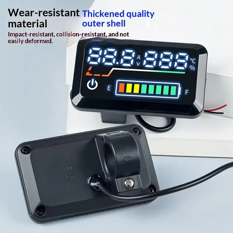 Universal 48V-72V Digital Battery Level Indicator High Precision Voltage Meter for Marine Boat Power Monitoring