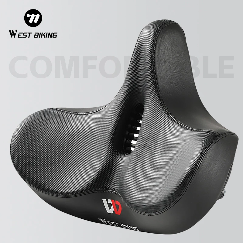 

WEST BIKING Bike Saddle Widen Soft Cycling Seat Shock Absorption Ergonomic Commuting Bicycle Cushion MTB Road Bike Accessories