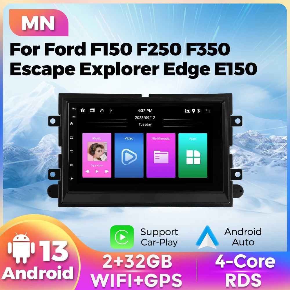 For Ford 500 F150 Explorer Edge Escape Sport Lincoln Expedition Mustang RDS Car Radio Stereo Intelligent System Multimedia Audio