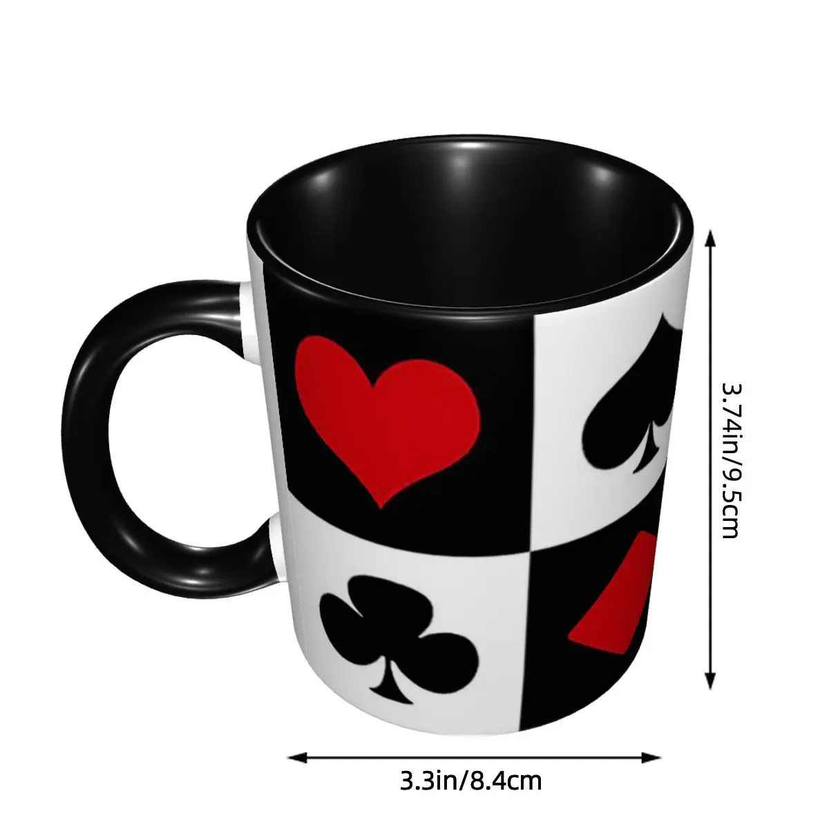 Playing Card Mug Funny Ceramic Coffee Cups Tea Mugs Milk Cup Drinkware Gifts for Friends