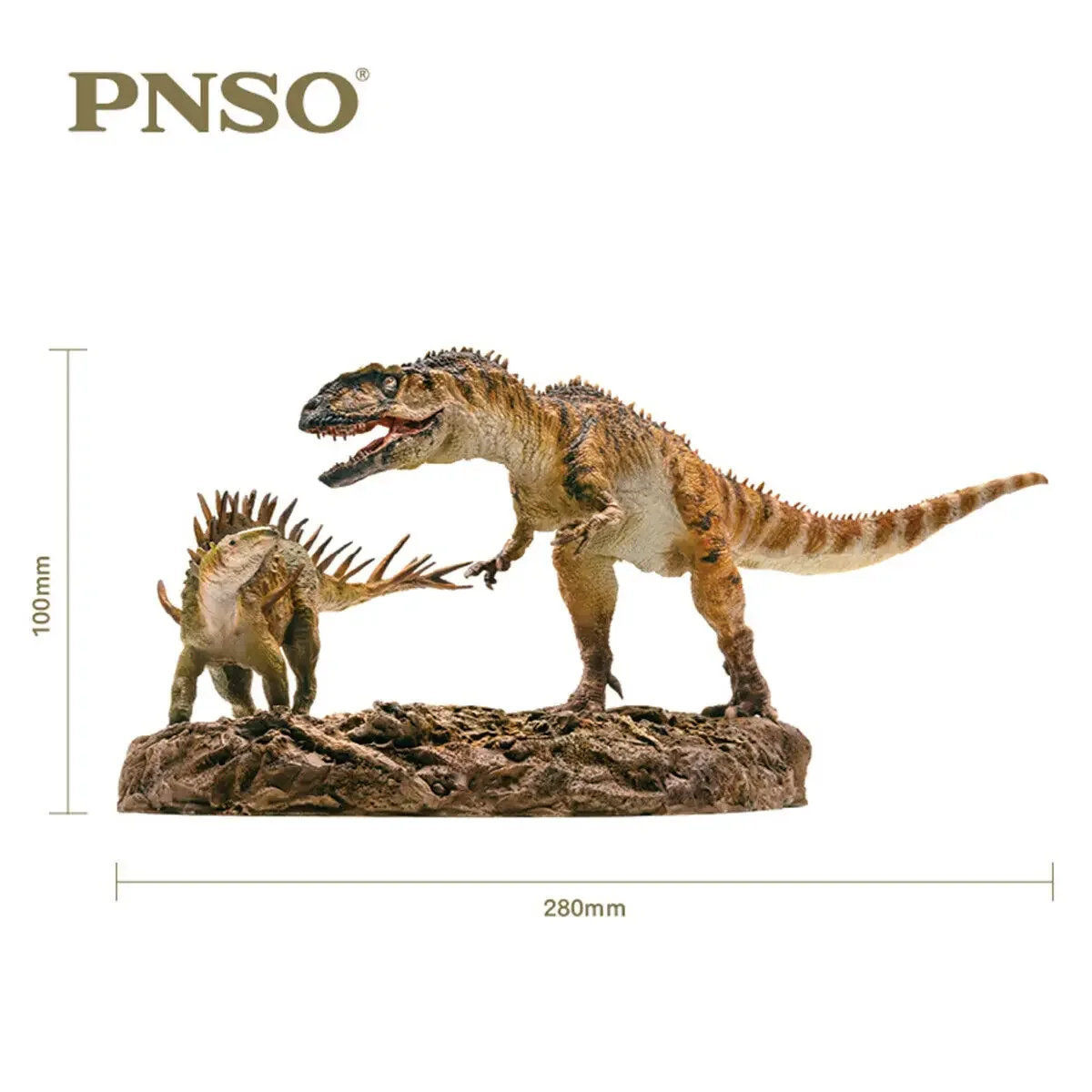 PNSO 1/35 Yangchuanosaurus VS Chungkingosaurus Dinosaur Figure Animal Adult Kids Collection giocattoli regalo decorazioni per la casa con Base