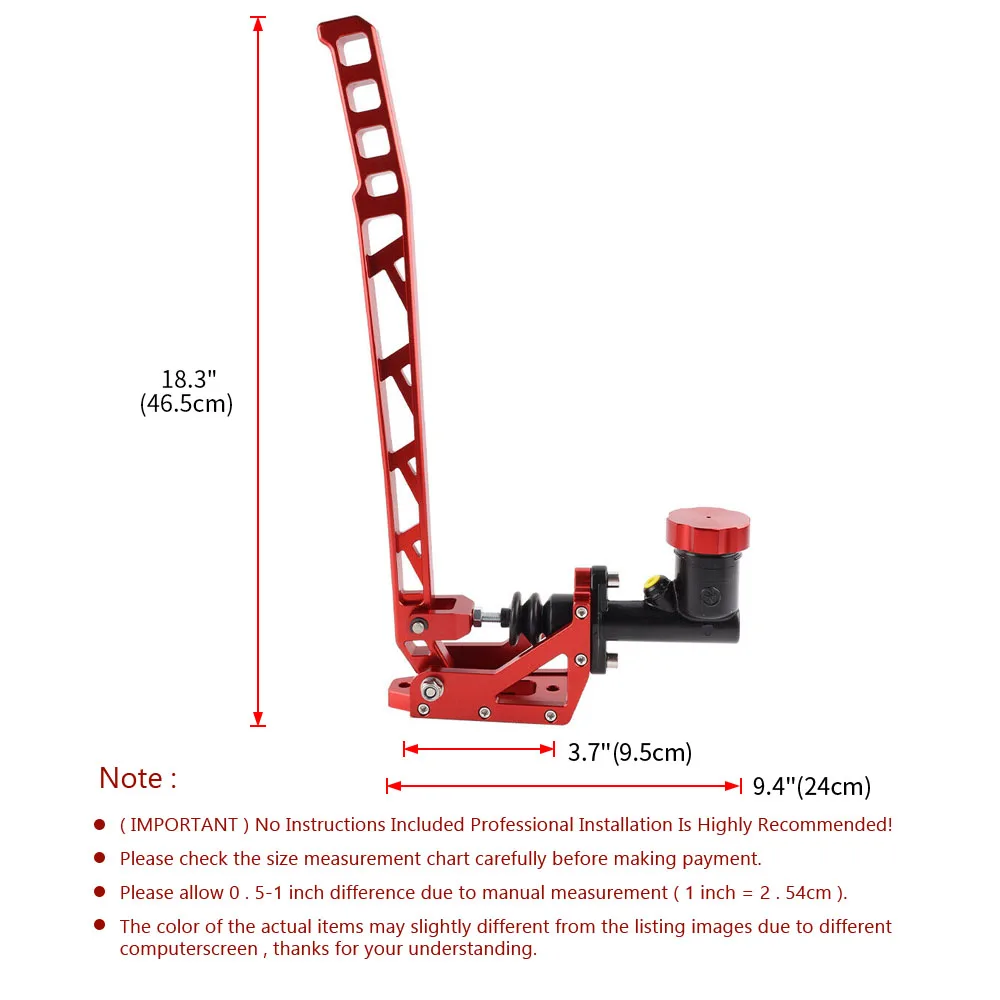 Racing Car Hydraulic Drift Hydro E-Brake E Brake Racing Handbrake Long Arm Lever Park Brake Black Silver Red Aluminum Auto Parts