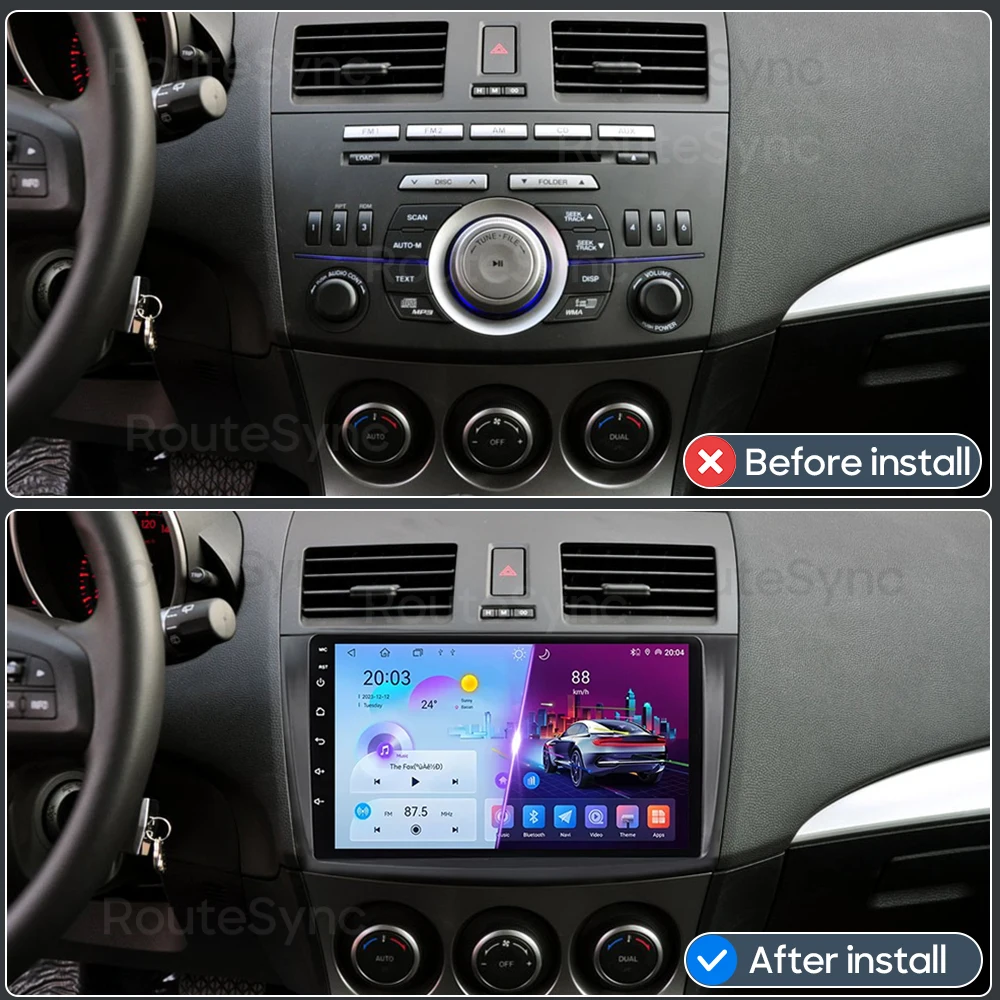 Car Multimedia Player For Mazda 3 2010 - 2013 Android 16 Radio Carplay Auto 2din GPS Navigation Stereo Video Head Unit Wireless