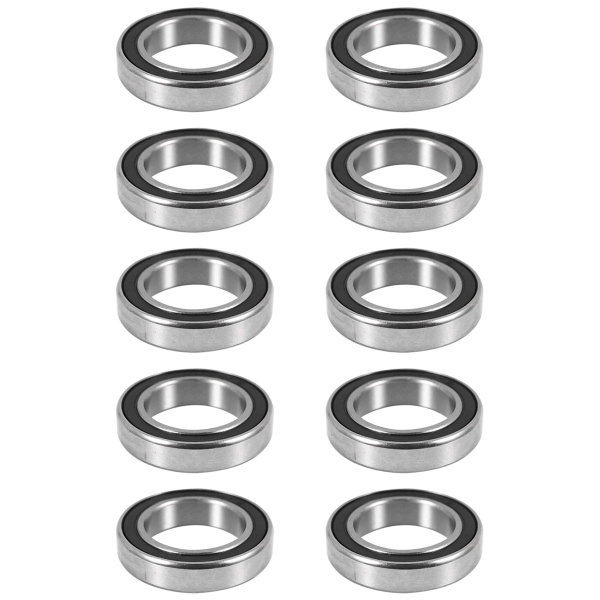 ABLP 10 pezzi 6802-2RS 15x24x5mm Cuscinetti a sfere a gola profonda sigillati schermati in metallo