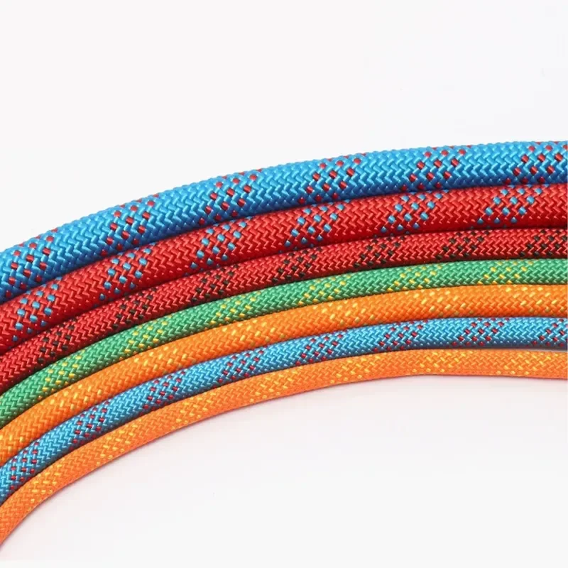 Hot Sale 10mm/10.5mm/11mm/12mm Braided Nylon Static Kernmantle Ropes Outdoor Static Safety Ropes