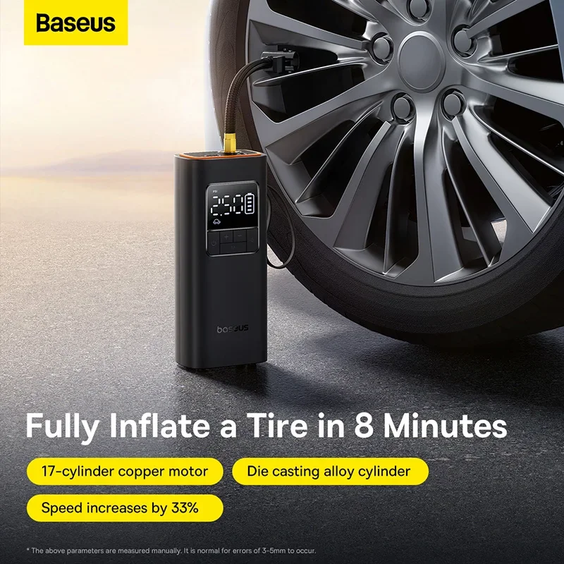 

Baseus Car Tire Wireless Air Pump Inflator Poratble Rechargeable Air Compressor For Car Motorcycle Bicycle Electric Air Pump