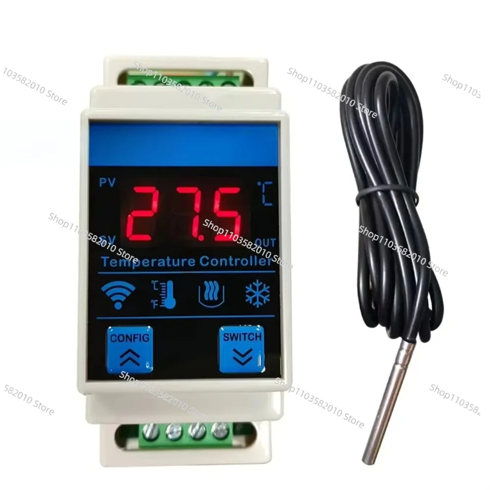 WIFI Temperature Sensor Thermometer Controller Freezer Refrigerator Aquarium Thermostat Smart Living with Relay Control