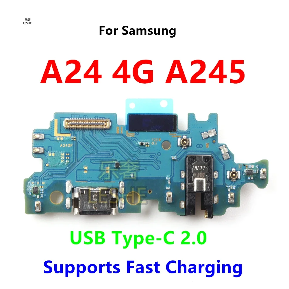 

25W USB Type-C 2.0 Port Charging Board Dock Connector For Samsung Galaxy A24 4G A245F SM-A245F A245M /N Charger Flex Cable
