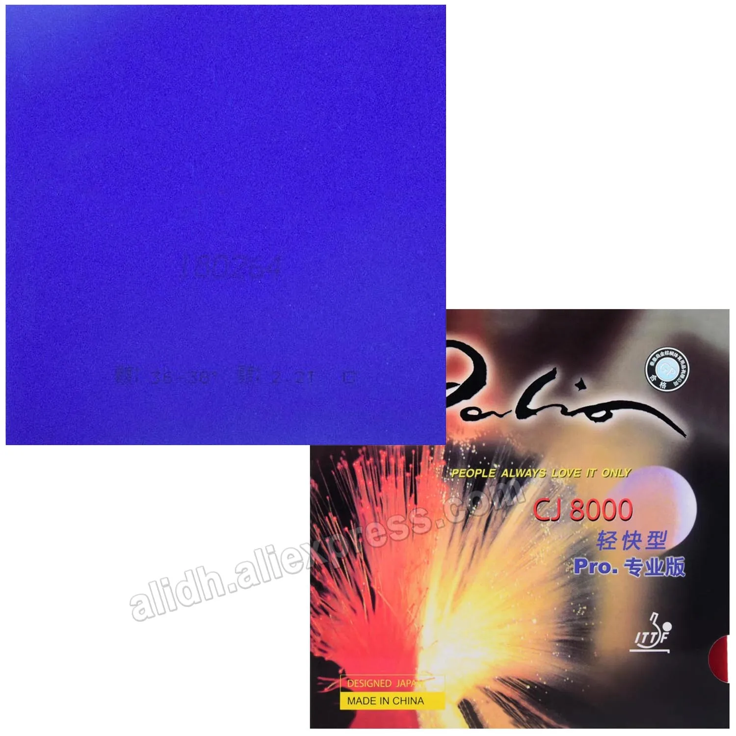 

Original Palio CJ8000 light pro Pips-in Table Tennis Ping pong Rubber With Blue Sponge