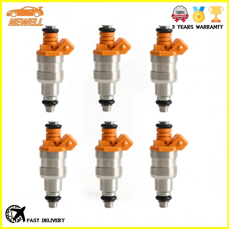 6pcs 33007127 53030343AB Fuel injector For Wrangler Cherokee YJ 1987-1998 I6 4.0L 53003956 FJ26 FJ124 Engine Fuel Nozzle