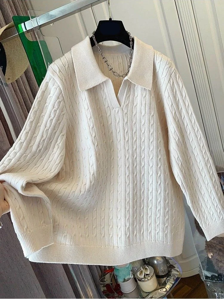 Maglione lavorato a maglia retrò casual uomo donna primavera autunno versatile maglieria ampia comoda media morbida lunga Sve