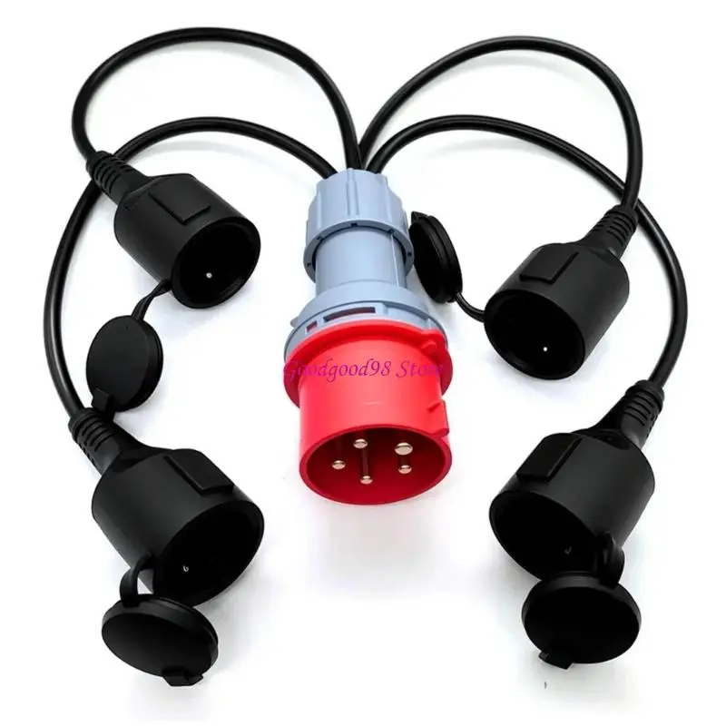Flexible 50cm 5 Pin Industrial Adapter Cable Coupler CE32A Plug Electrical Adapter Wire for Outdoor Decorations 