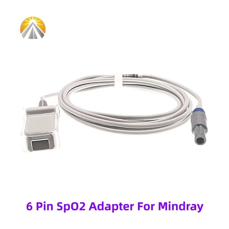 Reusable SpO2 Extension Cable Round 6 Pin to DB9 Female Adapter For Mindray Patient Monitor PM7000 PM8000 PM9000 MEC1000 VS800