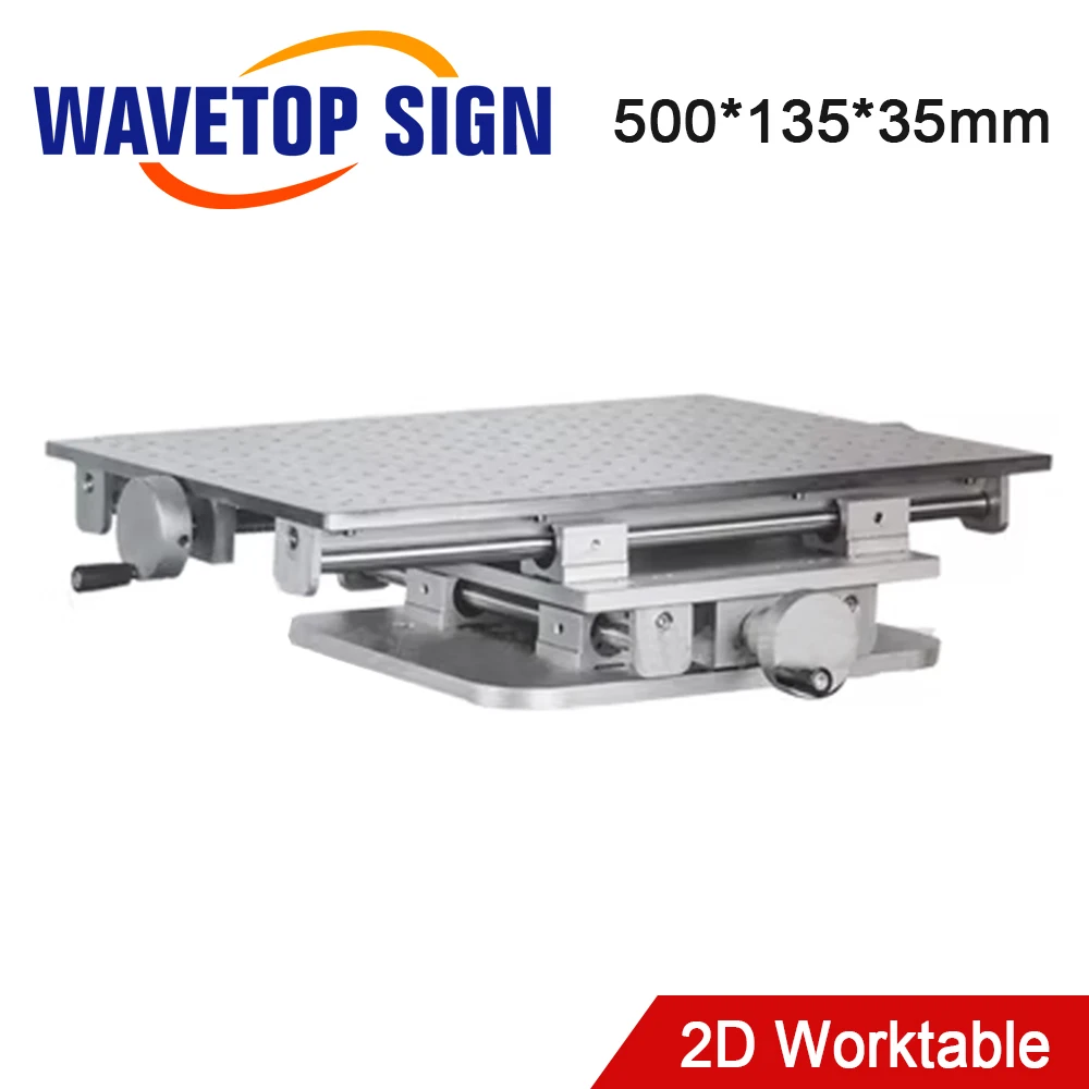 Mesa de trabalho WaveTopSign 2D 500x135x35mm Parafusos fixos M6 para molde XY dedicado