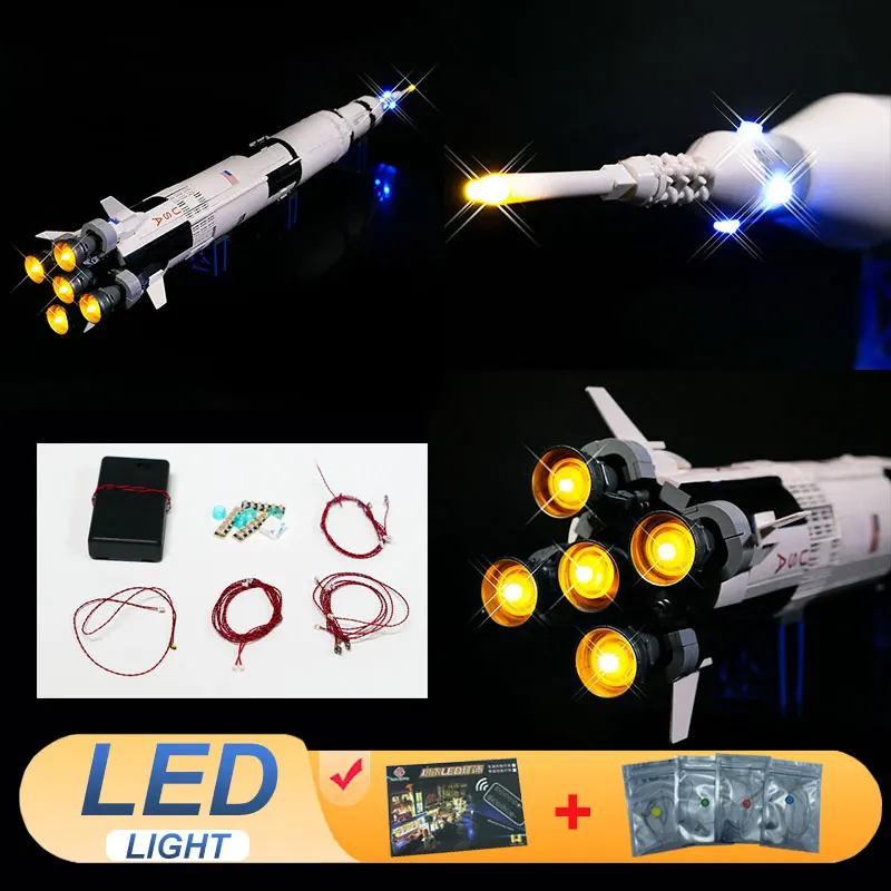

Комплект светодиодных фонарей для LEGO 21309 Apollo Saturn V Launch Vehicle 16032, подарок (не включает наборы строительных блоков и кирпичей, модель)