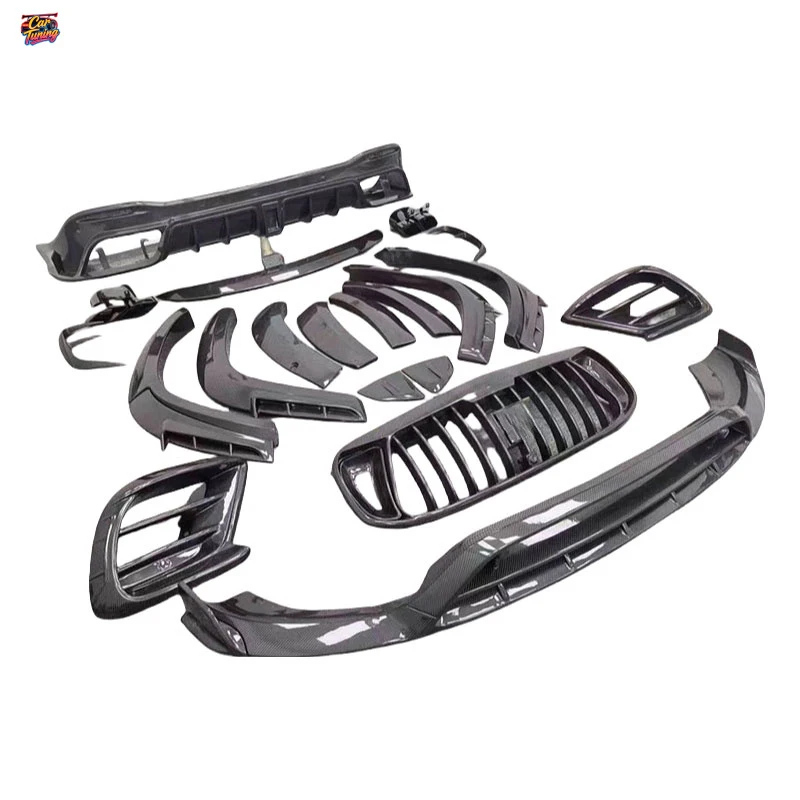 

for benz X167 20-24 GLS63AMG Carbon Fiber Bodykit Front Bumper Grille Lip Side Fender Flares Rear Diffuser Roof Spoiler
