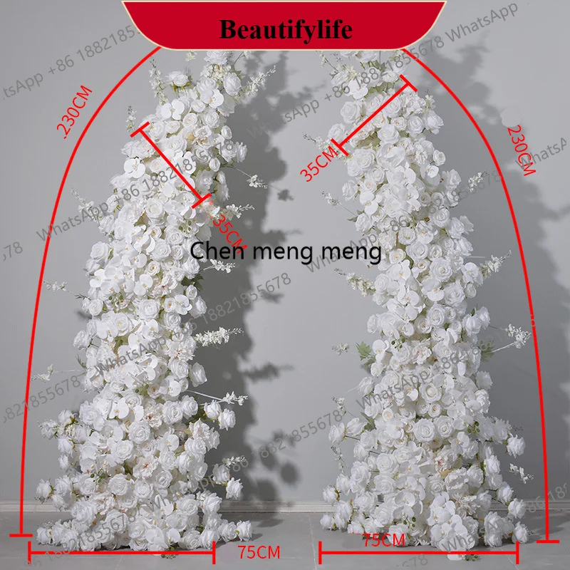 

z183 230CM Artificial Flower White Rose Butterfly Orchid Artificial Horn Flower Set Tailored for Enchanting Wedding Stage Backgr