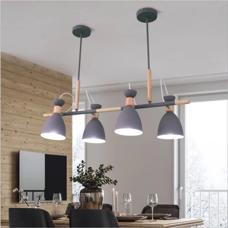 

Nordic log chandelier living room led lights study ceiling chandelier dining room ceiling lamp hotel room decor light fixture