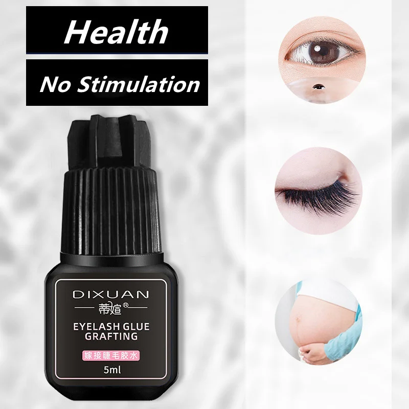 5ml Glue False Eyelashes Black Glue Eyelash Extensions Korean Lash Glue 1S Quick Drying Eyelash Glue for Eyelash Extension