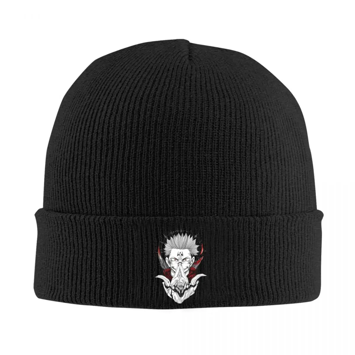 Jujutsu Sukuna Kaisen Knitted Hat Beanies Autumn Winter Hat Warm Hip Hop Anime Cap Men Women Gift