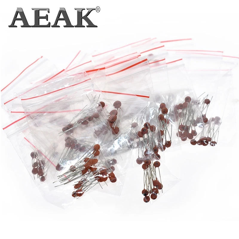 300pcs/lot Ceramic capacitor set pack 2PF-0.1UF 30 values*10pcs Electronic Components Package capacitor Assorted Kit samples Diy