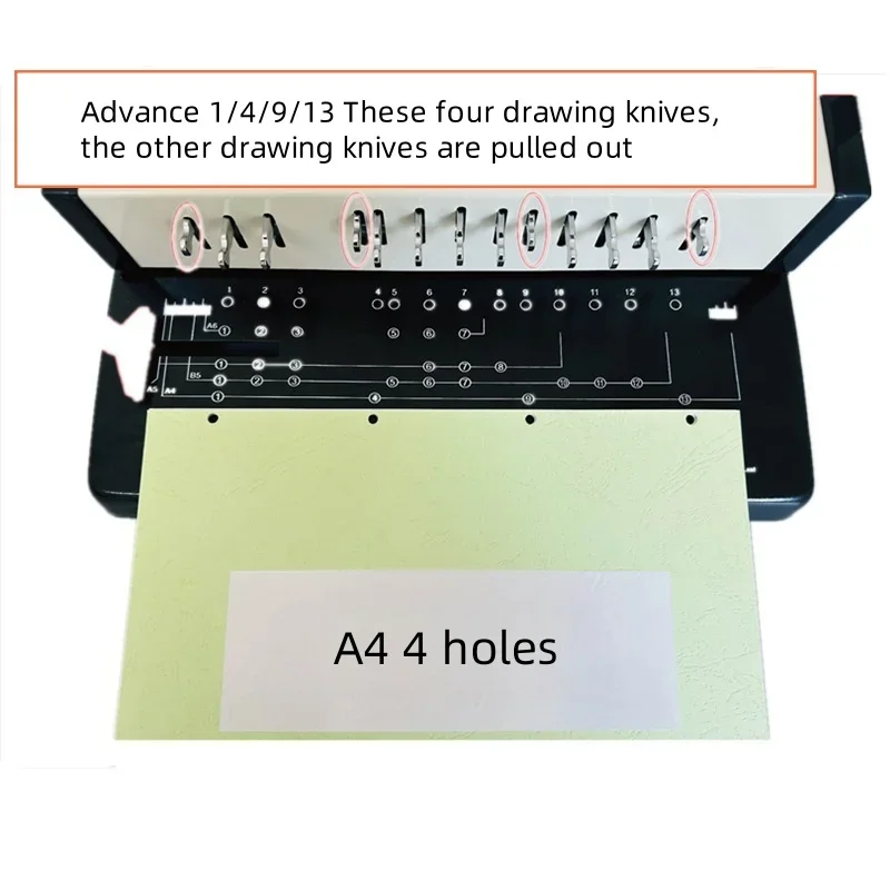 B5 Multi-Function 9-Hole round Hole Punch Manual A5/A6 Loose-Leaf Book Punch Energy-Saving DIY Binding for Office And Business