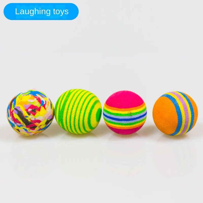 Pet Toy Balls Rainbow Ball Cat Foam Colorful Puppy Bite Chew Funny Rolling Toy Mouse for Cat Play Ball Pet Products Supplies