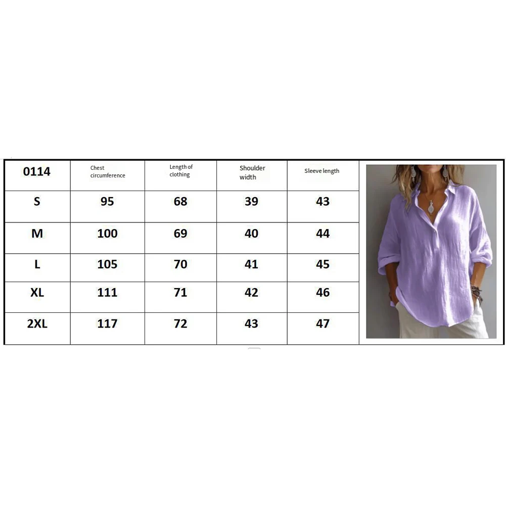 Women Casual Loose Long Sleeved Shirt Casual Ladies Linen V-neck Blouse Top Fashion Women's Clothes New