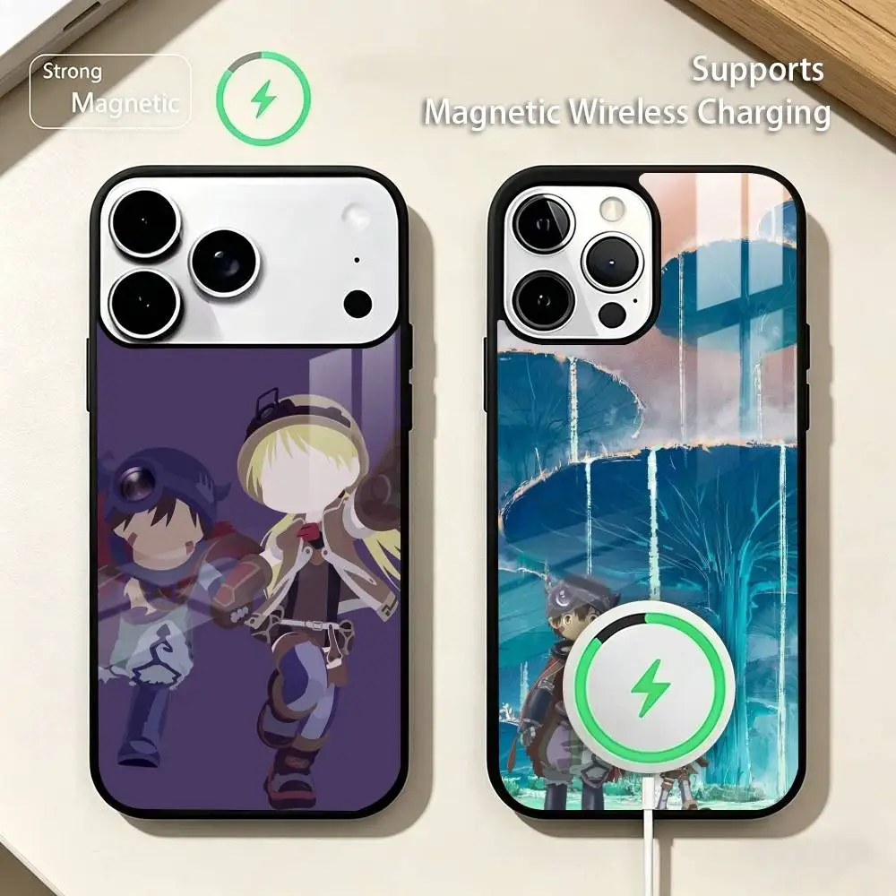 

Fantasy Anime M-Made in Abyss Phone Case For iPhone17,16,15,14,13,12,11 Plus,Pro Compatible with magnetic wireless charging