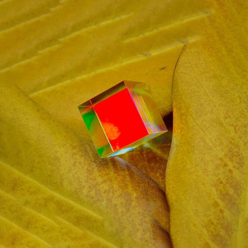 Prisma de vidro RGB X cubo Filtro de câmera móvel Projetor de experimento de cubo com prisma de combinação de cores