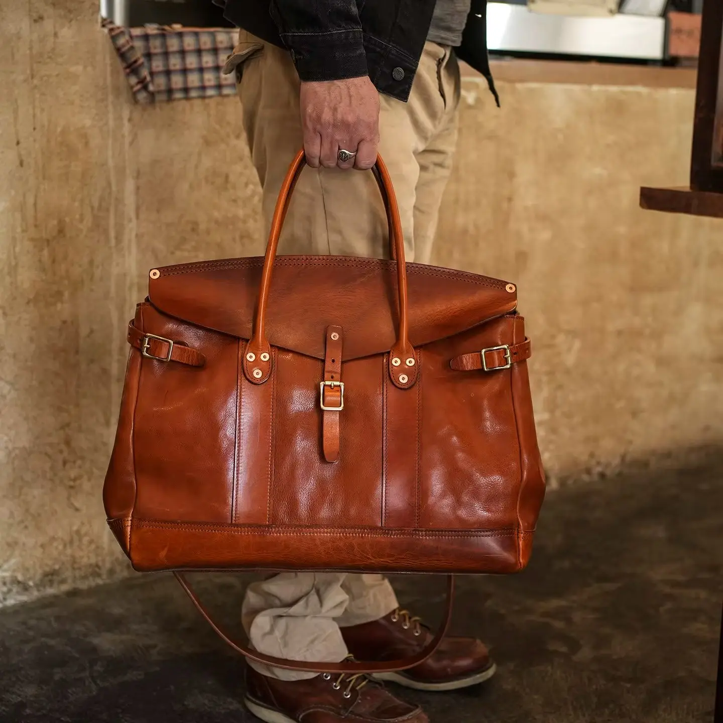 PNDME fashion vintage high quality genuine leather men's briefcase outdoor travel work real cow leather large capacity handbag