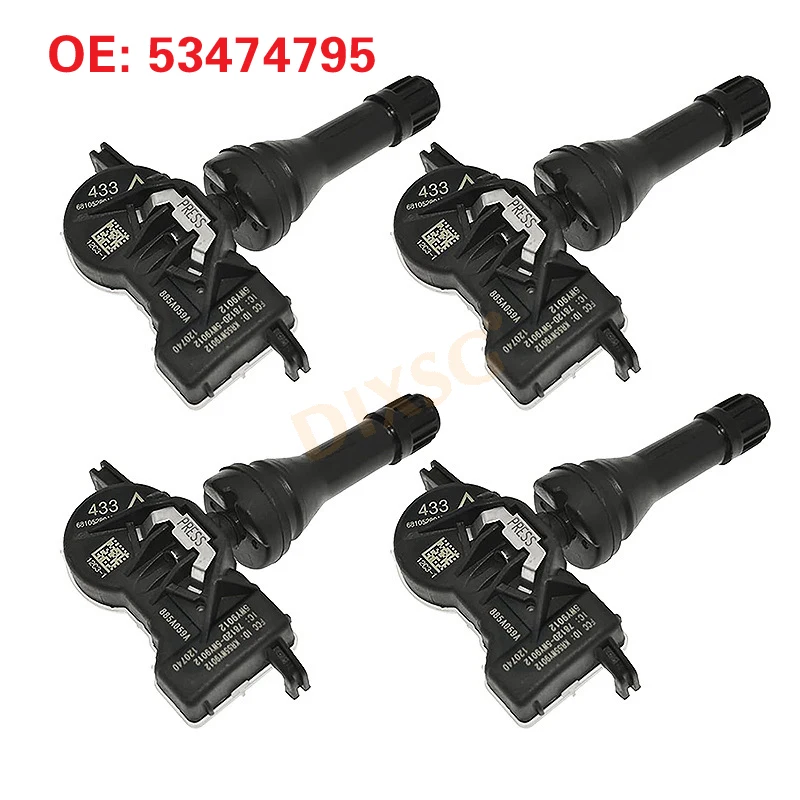 

Новый 53474795 53305555 68105280AF 68313387AB датчик давления в шинах 4 шт. для 2015-2016 Jeep Renegade TPMS 433 МГц