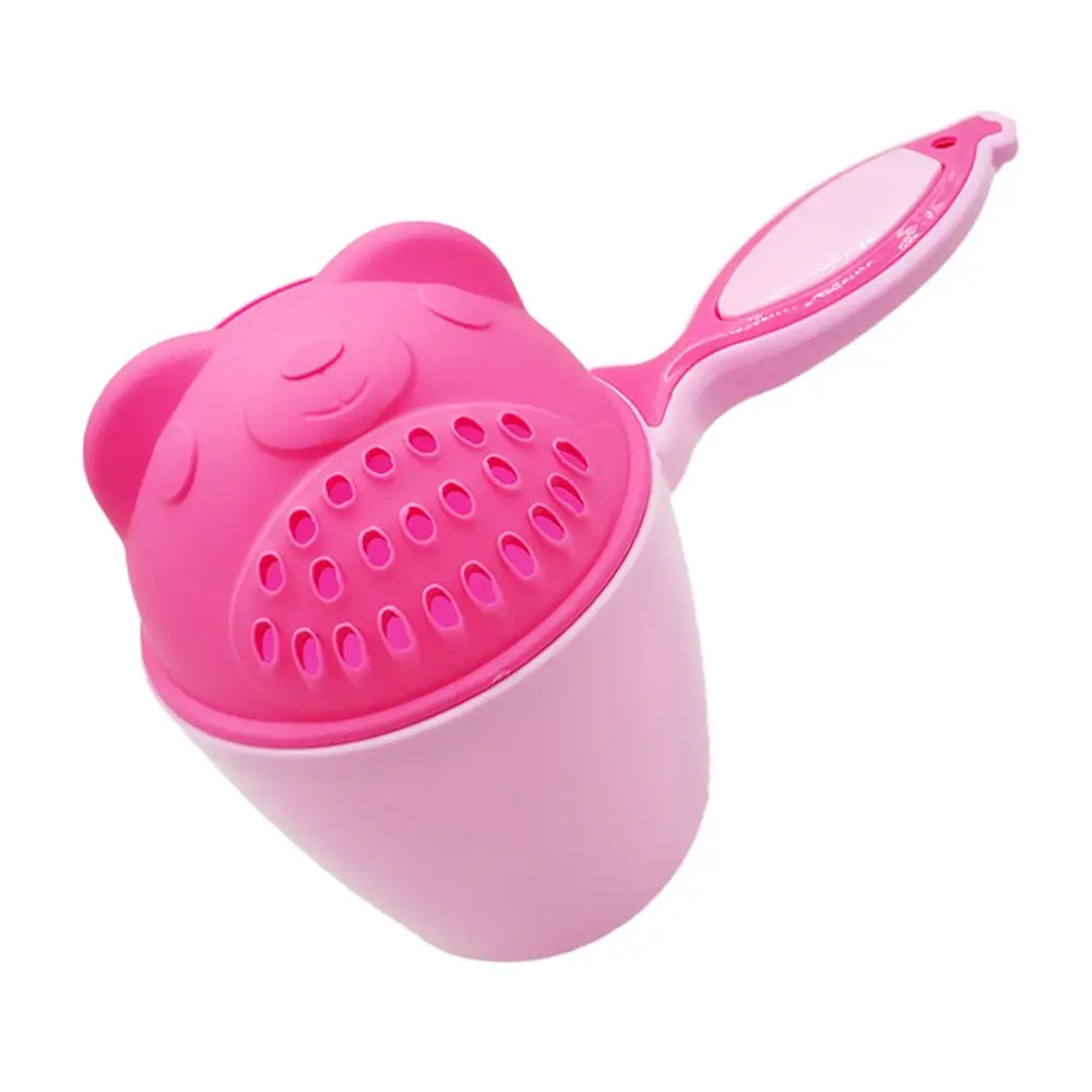 

Cute Hippo Baby Spoon Shower PP Bear Swimming Head Watering Bottle Shower Head Wash Cup Baby Shampoo Cup Kids Wash Hair Cup