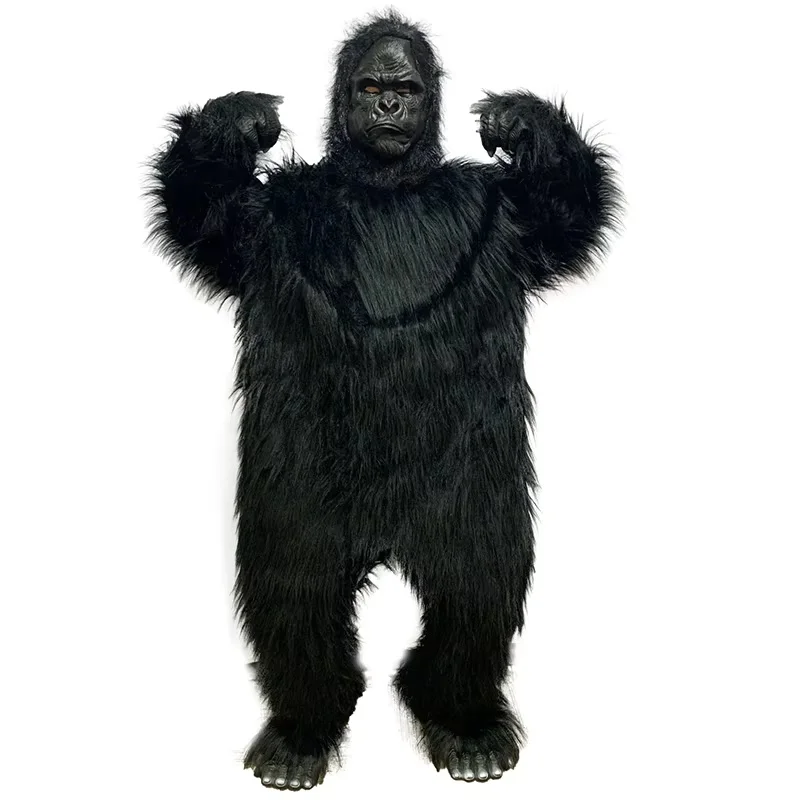 Neue King Kong Maskottchen Puppe Cosplay Kostüm Gorilla Cartoon Erwachsene Kleidung Tier Karneval Party Werbung Leistung Requisiten
