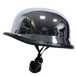 Mirror Finish Motorcycle Riding Touring Helmet German Style Cafe Racer Casco Motorbike Scooter Saftety Riding Goggles Casque DOT