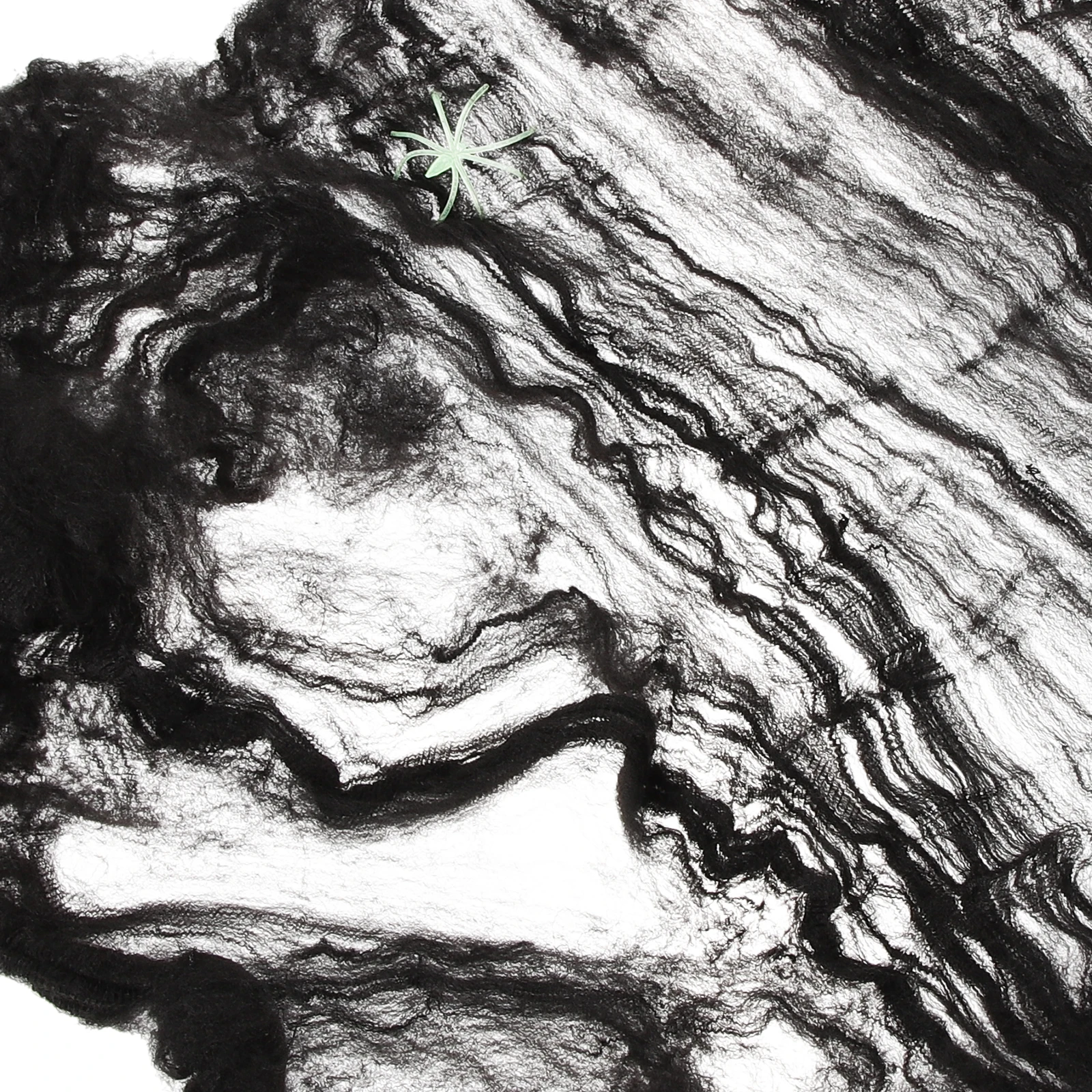 1 set Black Spider Web 2 Spiders 20g Cotton Halloween Decor Creepy Scary Party Props imitation Webs Garden Statue