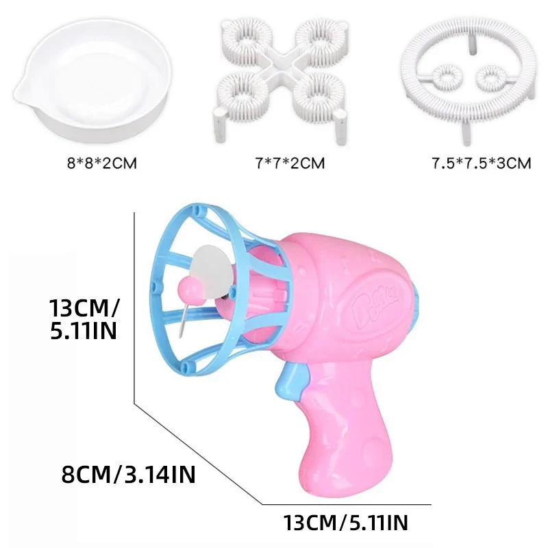 Arma de bolha elétrica infantil, máquina de bolhas, saboneteira, ventilador de verão, parque ao ar livre brinquedos para crianças