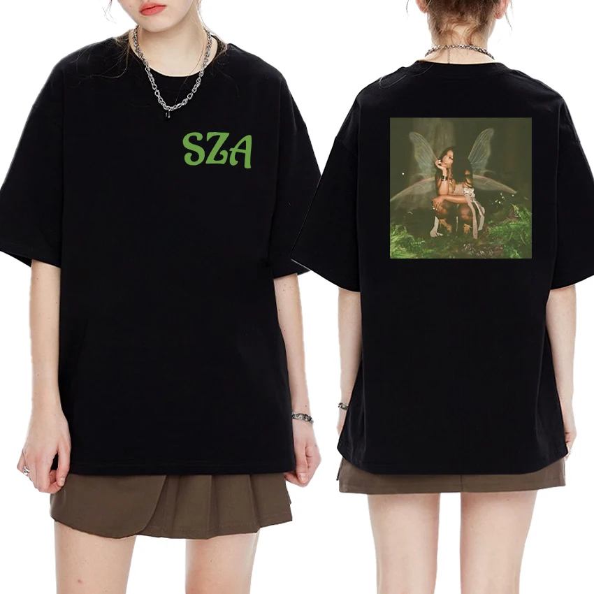 

SZA New Album 2025 Fashion Double Sided printed T shirt Unisex Oversized black Tops Men Women 100% Cotton short sleeve T-shirts