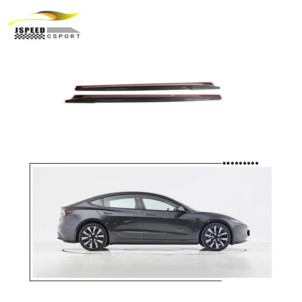 

Suitable for Carbon fiber side skirts are suitable Suitable for Tesla MODEL 3 2023-2024