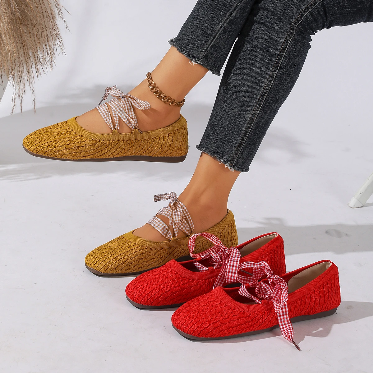 Dames Flats Veelzijdige Gebrei - Women Shoes Loafers recensie en prijs