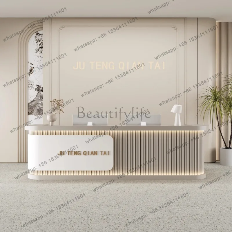 

Restaurant Display Reception Desks Modern Shop Beauty Luxury Bar Design Reception Desks Minimalist Escritorio Trendy Furniture